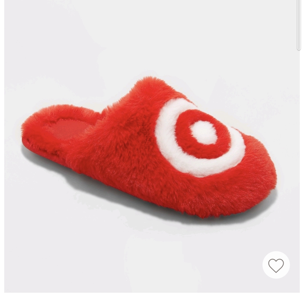 Red and White Fuzzy Slippers